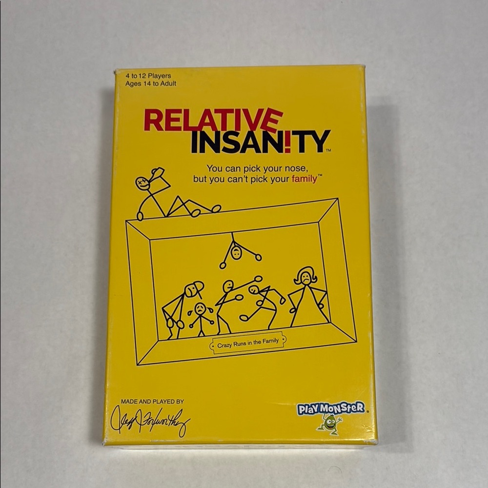 PlayMonster Relative Insanity Card Game - Yellow
